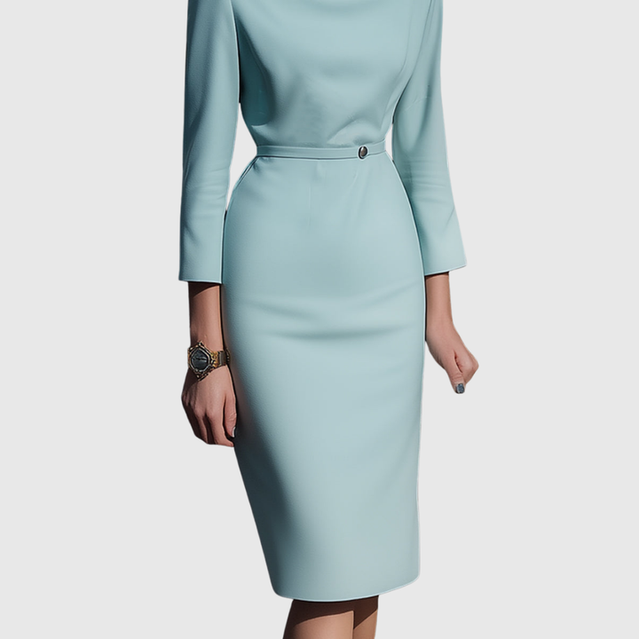Alice - Draped Pencil Midi Dress