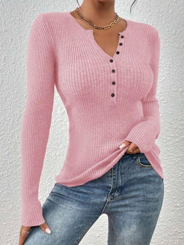Sasha - Elegant Chic Slim Fit Long Sleeve Round Neck Top