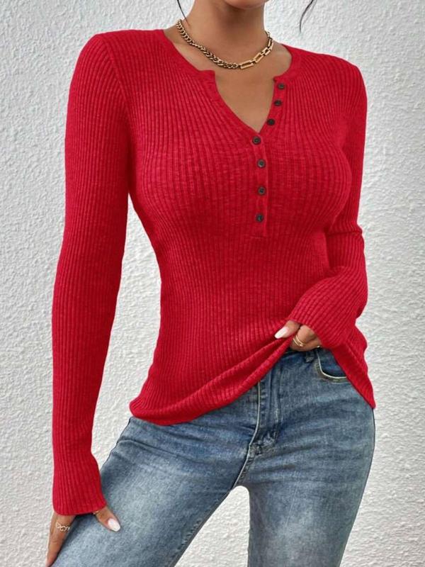 Sasha - Elegant Chic Slim Fit Long Sleeve Round Neck Top