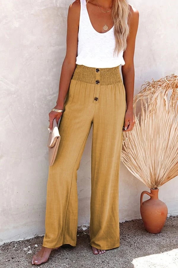 Riana - High-Waisted Relaxed Trousers