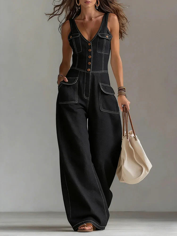 Sophie | Relaxed Fit Denim Jumpsuit