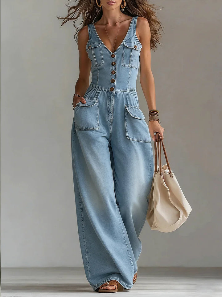 Sophie | Relaxed Fit Denim Jumpsuit